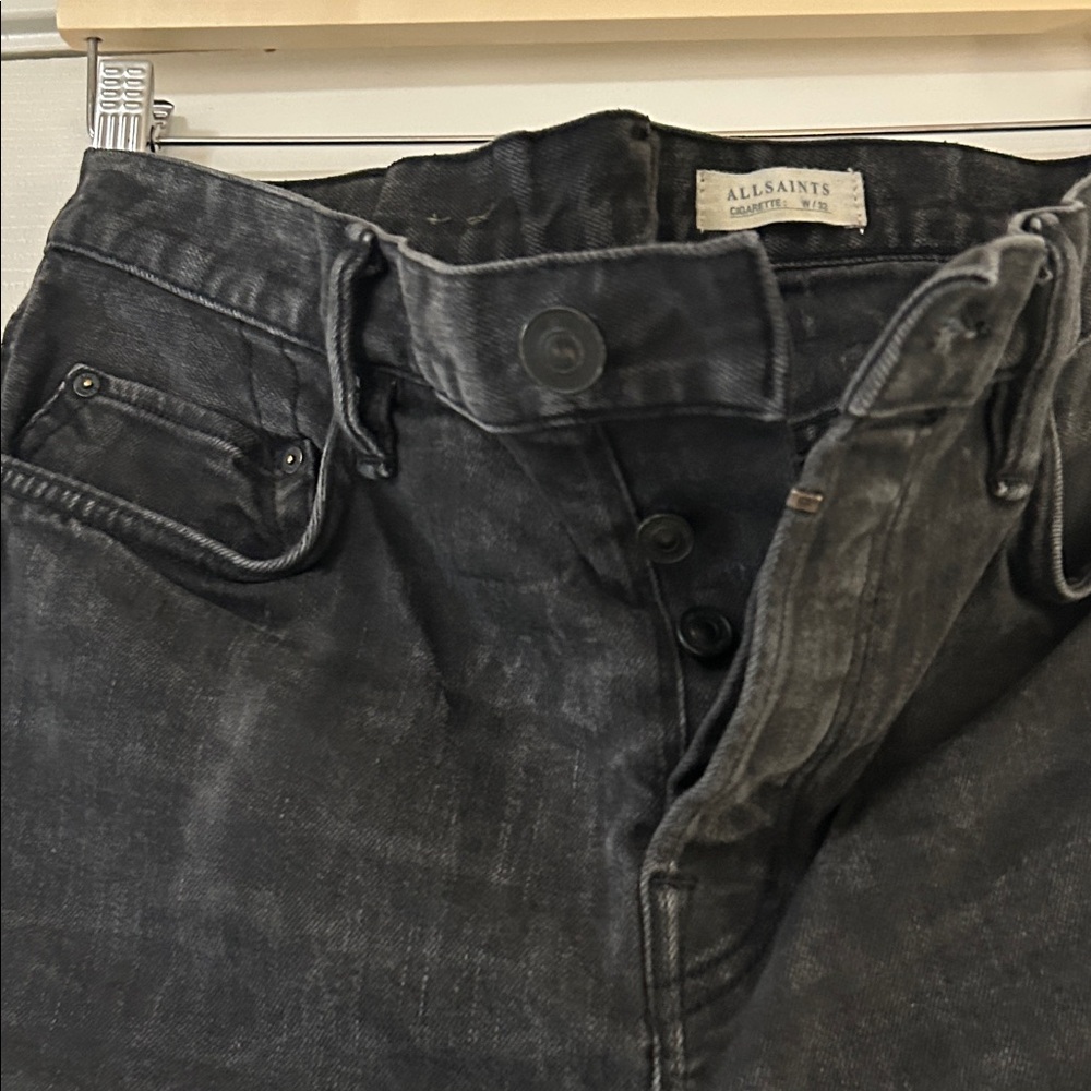 All Saints Dark Denim Skinny Jeans - Picture 3 of 6